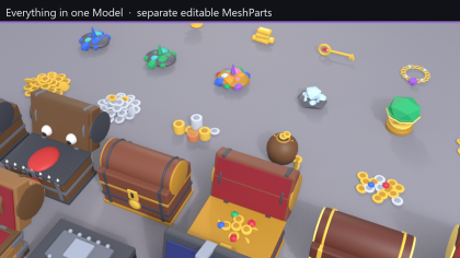 Stylized Chest Loot Pack x30 Treasure Coins Gem preview 2