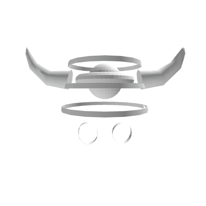 White Bucket Horns Add-On