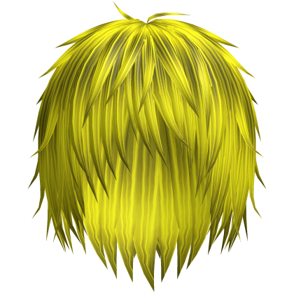 vkei emo boy anime wispy hair (neon yellow) Roblox item