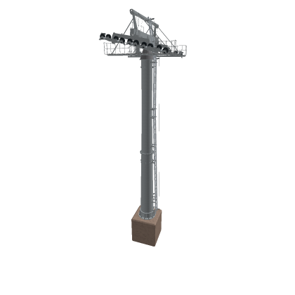 Extremely Detailed Ski Lift Pylon tower Supports.