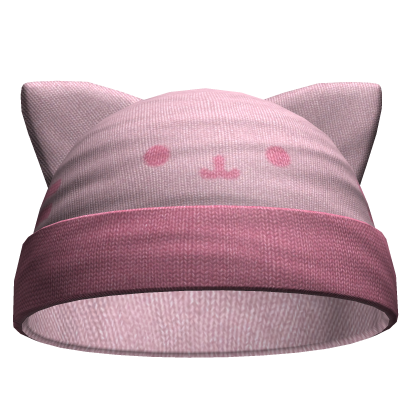 Kawaii Cute Kitty Beanie PInk