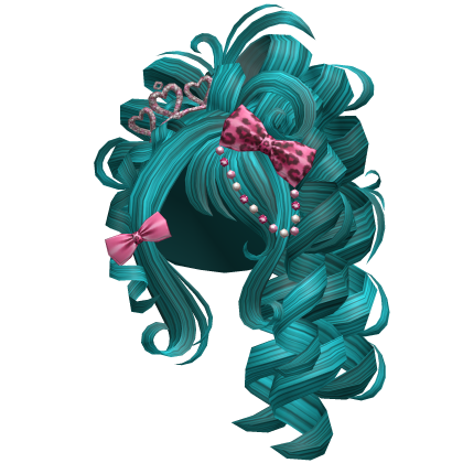 Pink Gyaru Curly Side Pony Lagoon Blue Roblox item