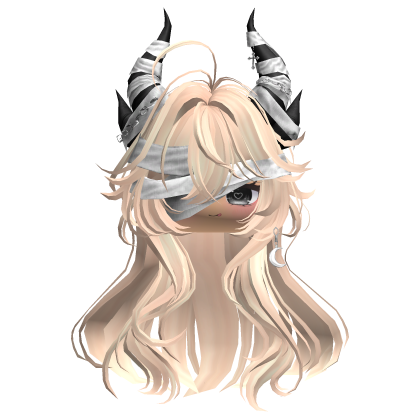 Horned Anime Demon Wolfcut (Blonde)