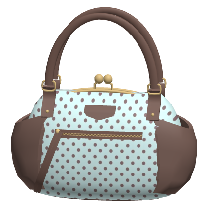 Cute Brown & Mint Polka Dot Handbag Shoulder Bag