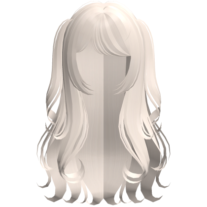 adorable wispy curly pigtails hair in blonde