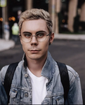 smart man with glasses