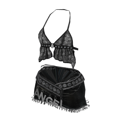 ʚ♡ɞ Y2K Two-Piece Black Sequin Outfit thumbnail