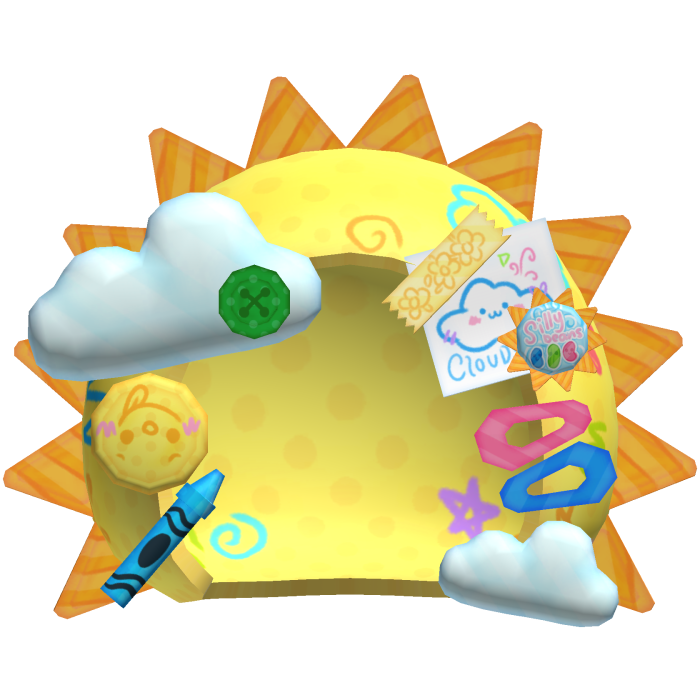 kidcore yellow crayon sun hood