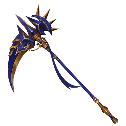 Blue and Gold Guardian Scythe