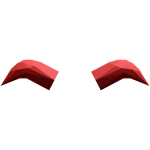 Red Upside Down Horns
