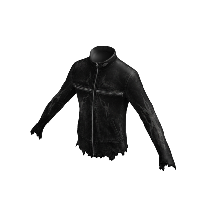 Black Gothic Zip Leather Jacket