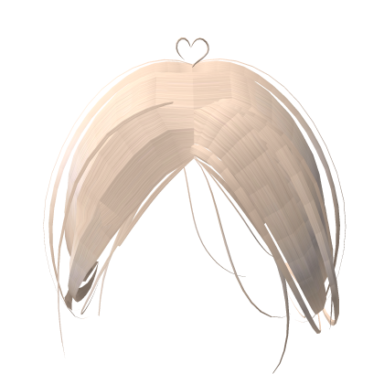 ♡ Adorable Blonde Newside Messy Bangs w/ Heart  Roblox item