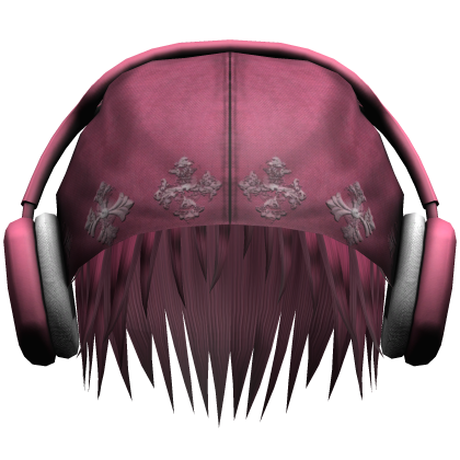 Striped Pink Hair w/ Y2K Beanie&Headphones