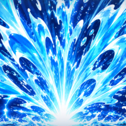Anime Aura Water Lighting Power Blue Background
