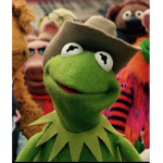 Kermit the frog with a hat