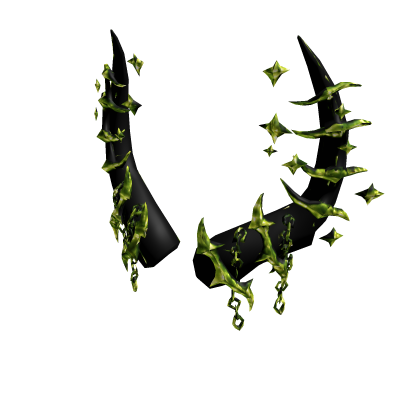 Enchanted Moss Gradient Spiked Horns