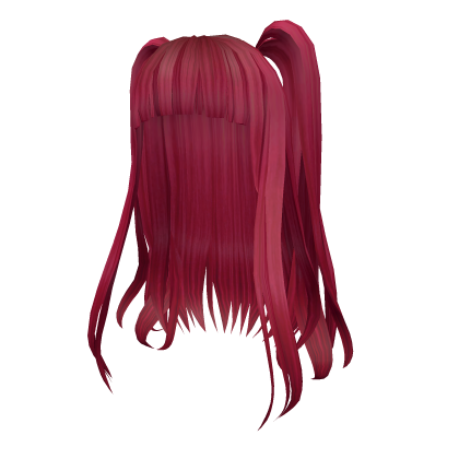 Lovely y2k Double Ponytail Hair - Red Roblox item