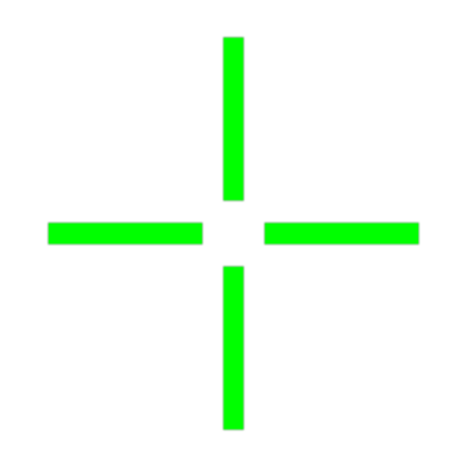 green crosshair Roblox decal