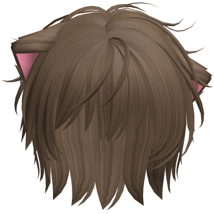 Catboy Anime Cat Ear Halloween Hair in Light Brown Roblox item
