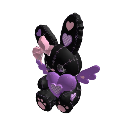 Spooky cute goth stitched bunny plush