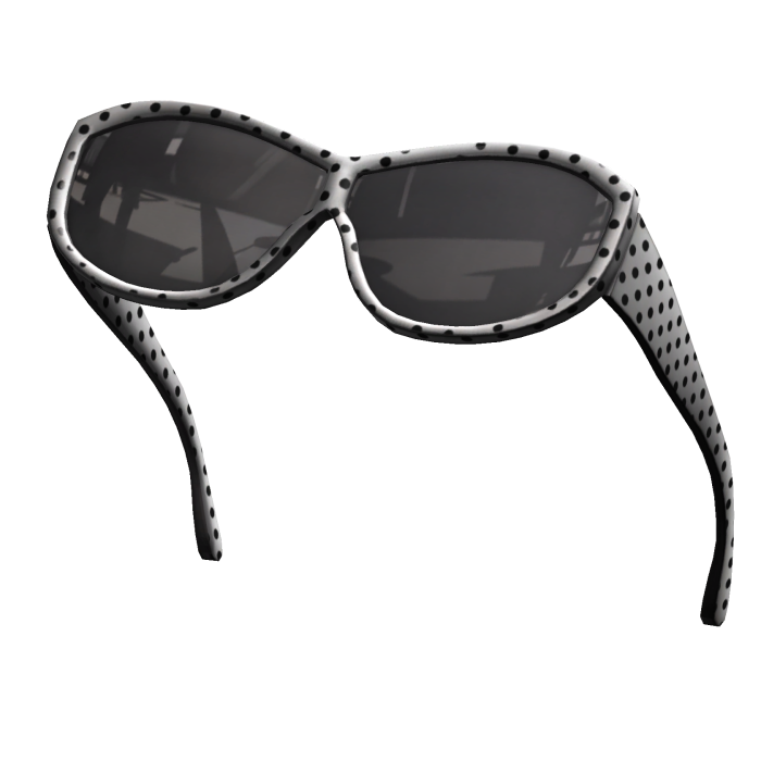 Polka Dot Sassy Oversized Raised Sunglasses