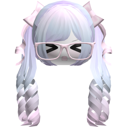 Adorable Kawaii Pastel Pigtails /w Glasses