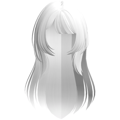 ♡ cute long messy white hair w bangs Roblox item