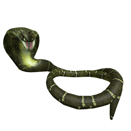 Green cobra snake wrapped around neck Roblox item