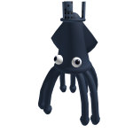Blue Squid With Domino Crown
