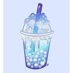 Boba tea is frozenn