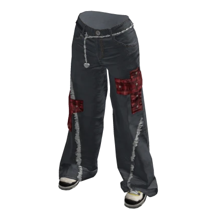 00s archive Y2K flare zip cargo pants 00s archive PPFM stripe 3D