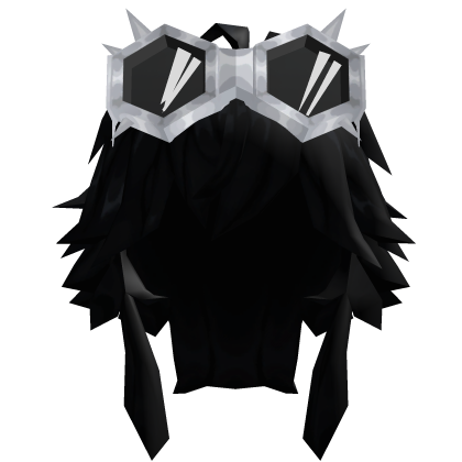 Black Anime Hair w Glasses {🕶} Roblox item