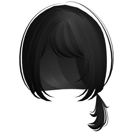 ♡ cutesy bob with adorable pigtail in black