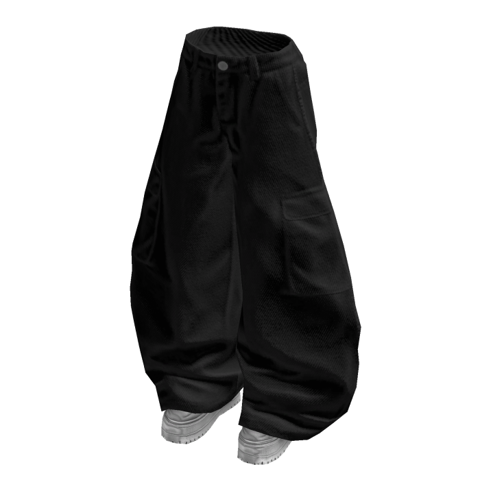 Stylish Baggy Pants (White Black)