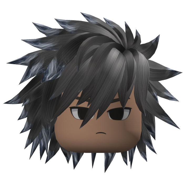 Spiky Layered Anime Hair (Gray/Silver)
