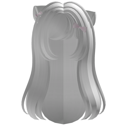 ‿੭ ♡ cute flowy long cat hair in white ⸝⸝