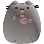 ꒰ ♡ ꒱ cute cat pusheen eating ramen [Code: CCR]