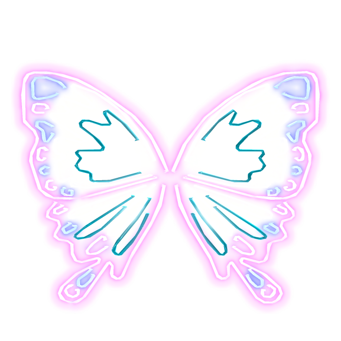 [EMISSIVE] Neon Emissive Glowing Butterfly Wings