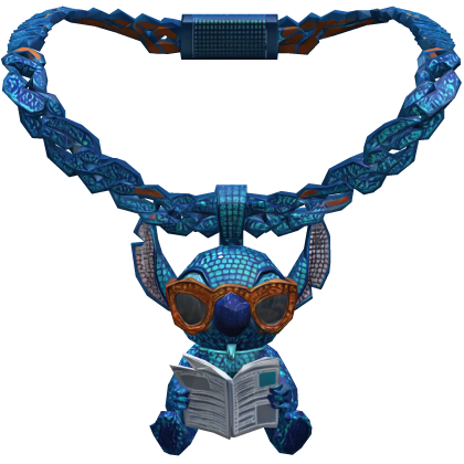 Iced Out Blue Alien Trendy Chain Meme 3.0 Roblox item