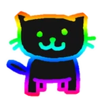 Cartoony Rainbow Kitten