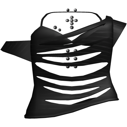 emo pierced ripped cut stripe shirt with black top