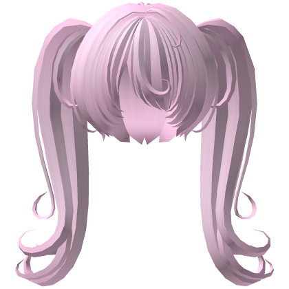 curly long overgrown pigtails in bubblegum pink Roblox item