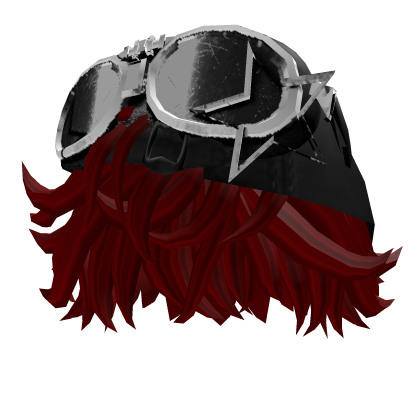 Red Messy Hair w Y2K Distressed Hat & Goggles Roblox item