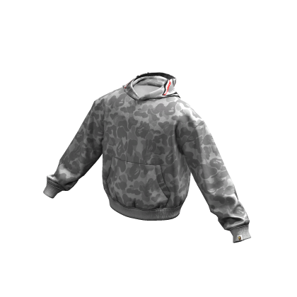 White Bape Shark Camo Hoodie thumbnail
