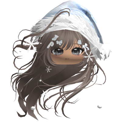Windy Anime Hair w/Santa Hat (Light Brown)
