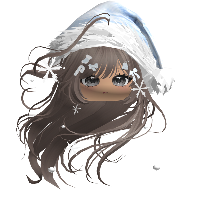 Windy Anime Hair w/Santa Hat (Light Brown)