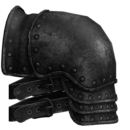 Black Medieval Knight Pauldron - Left