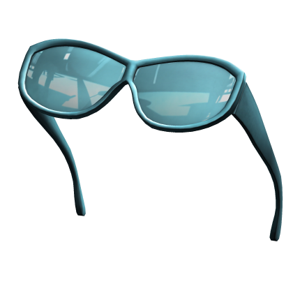 Turquoise Baddie Sassy Oversized Raised Sunglasses Roblox item
