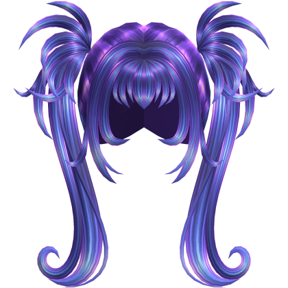 Twilight Blue Purple Gothic Spiky Twintails
