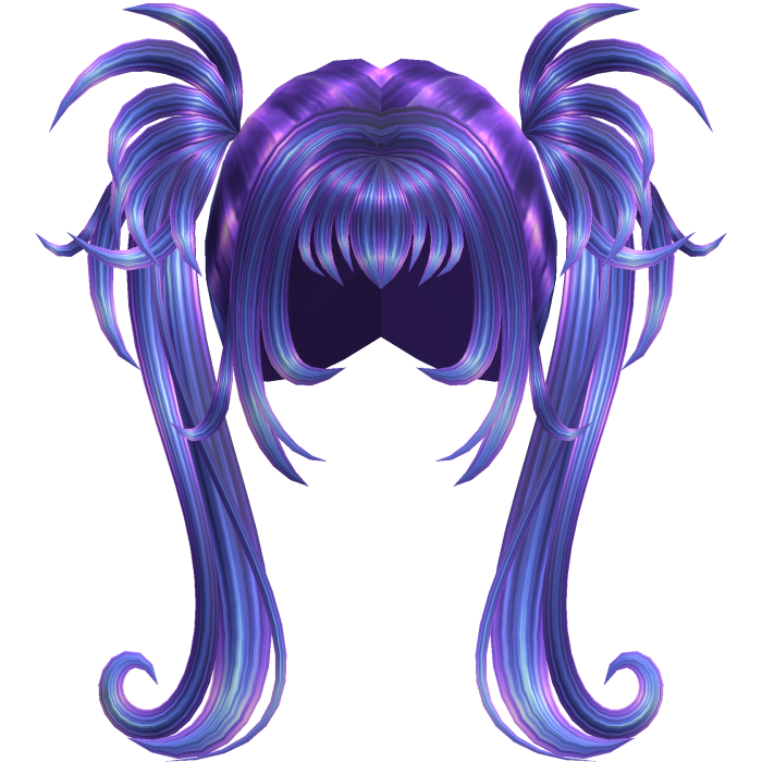 Twilight Blue Purple Gothic Spiky Twintails
